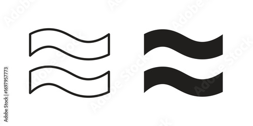 Approximately equal icon symbol for logo, web, app designs.