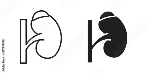 Adrenal gland icon symbol for logo, web, app designs.
