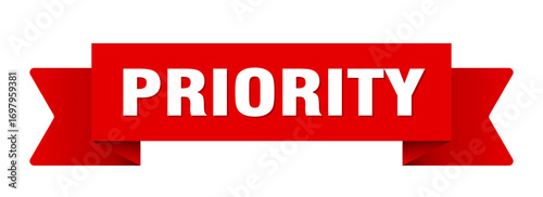 priority ribbon isolated on transparent background. priority ribbon
