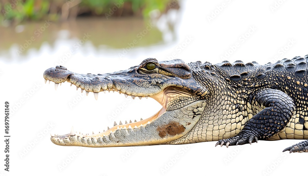 Fototapeta premium Crocodile head, open mouth