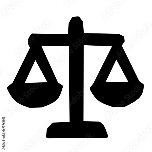 Scales of Justice Icon - Balance and Law Symbol