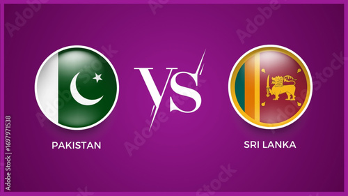 “pakistan vs sri lanka broadcast template for icc women cricket world cup sports. vector illustration"