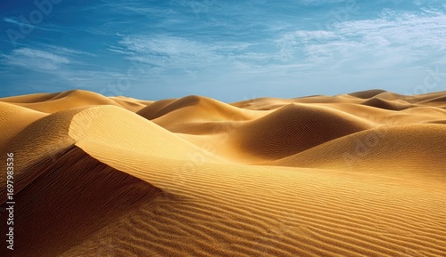 Golden desert dunes under a vibrant sky (3)