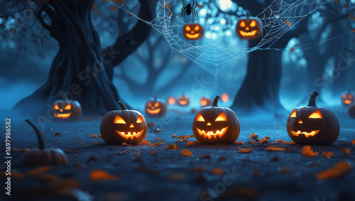 halloween background with pumpkin