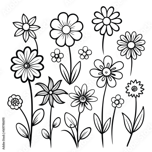 A collection of various black dripping liquid splatters, drops, and blobs isolated on a white background.