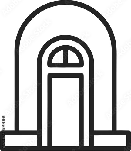 Entry  outline icon vector on white background 