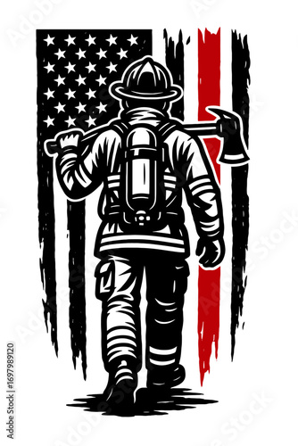 American soldier saluting with USA flag background, patriotic military vector illustration
