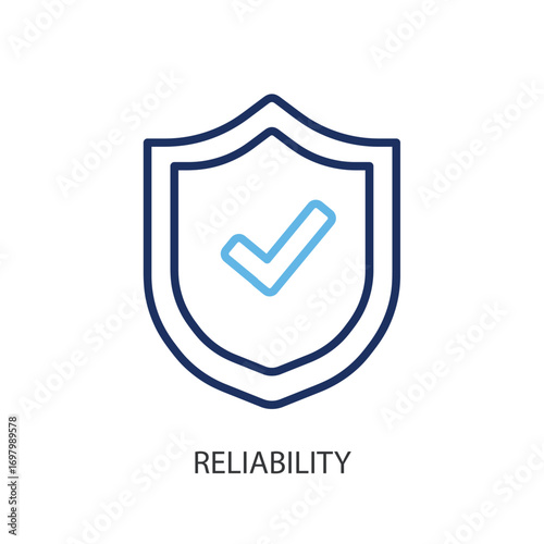 Reliability thin line vector icons.