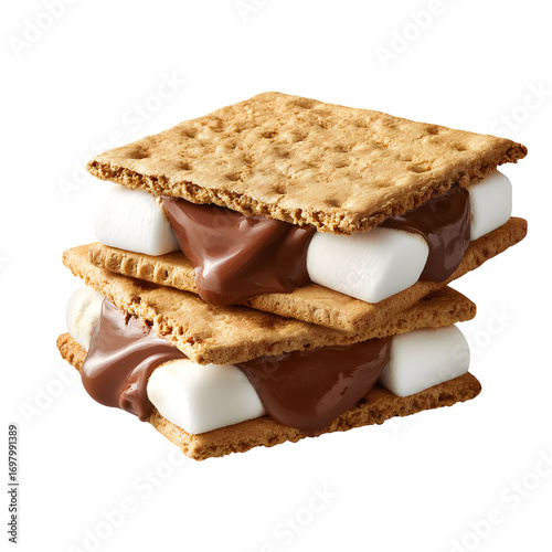 Stacked smores dessert photography