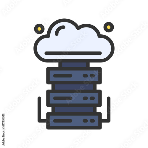 Cloud Deployment icon vector image. Suitable for mobile apps, web apps and print media.
