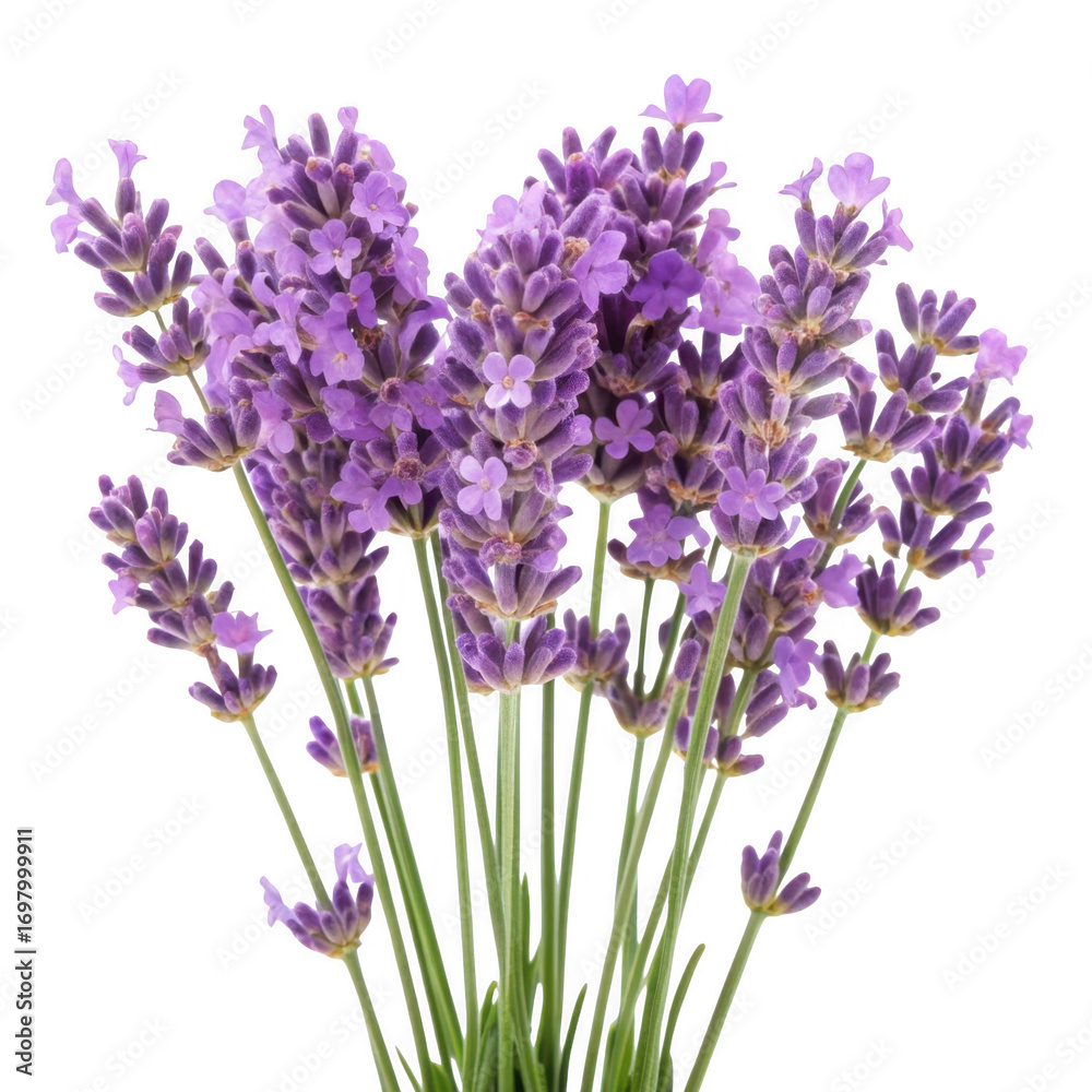 Naklejka premium Purple lavender flowers isolated on transparent background