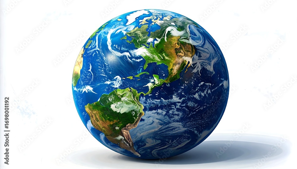 Fototapeta premium Earth globe, realistic view