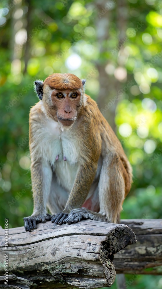 Obraz premium Monkey in a forest setting