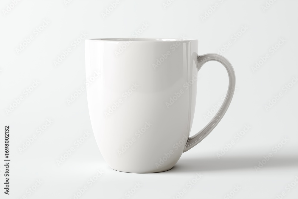 Obraz premium White ceramic mug isolated on a white background