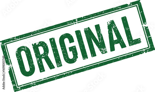 green stamp with original text on transparent background