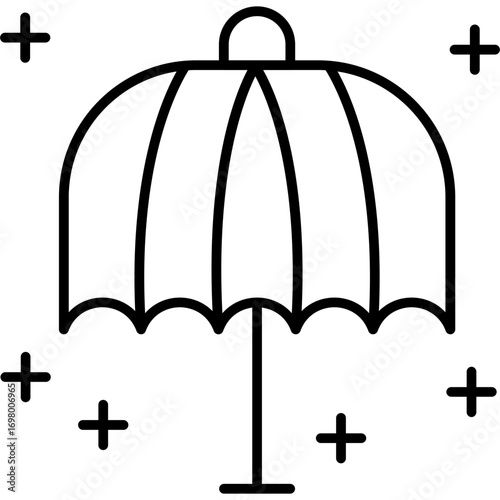 Umbrella Icon Vector Element