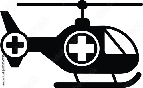 Medical Helicopter Silhouette