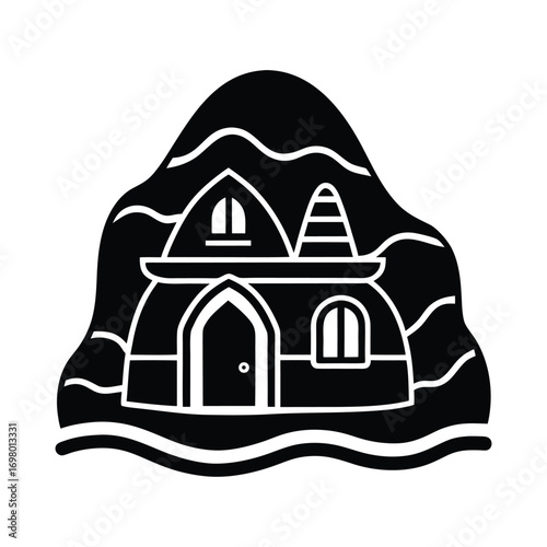 Cappadocia Cave House Icon Design