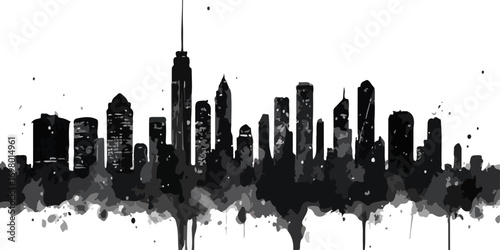 Grunge urban black texture on white background vector illustration. Grunge dirty urban dust texture design with scratches.