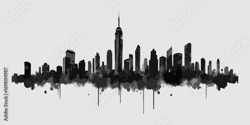 Grunge urban black texture on white background vector illustration. Grunge dirty urban dust texture design with scratches.
