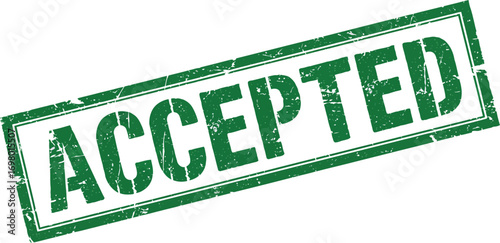accepted stamp in green ink on transparent background