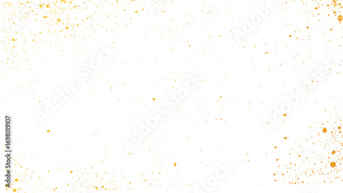 Gold Glitter Splatter. Shimmering Confetti Particles Festive Decoration Background