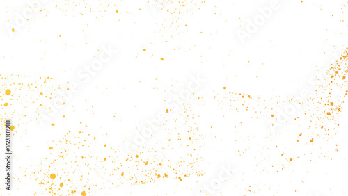 Sparkling Gold Glitter Particles. Festive Confetti Scatter Isolated on Transparent Background