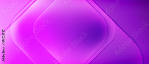 Abstract purple background. Smooth curves create layered diamond shape. Gradient effect adds depth, modern feel. Minimalist design.