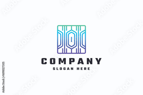 Geometric Square Tech Logo
