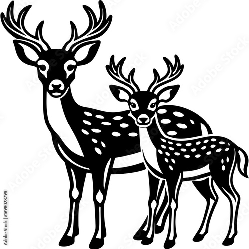 christmas deer vector