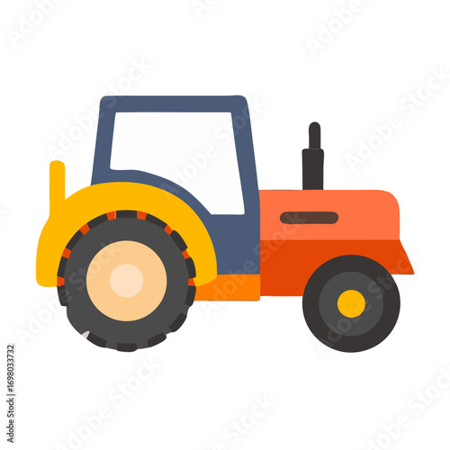 Colorful Farm Tractor Illustration