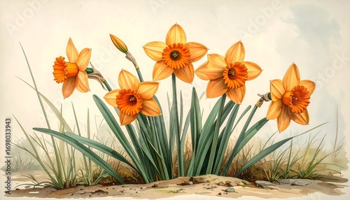 Floral Still Life of Daffodils