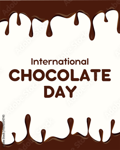 Chocolate day illustrative creative sweet template design