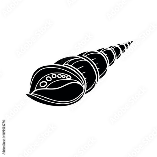 A closeup of a black and white shallow fish and pencils on a white background, an isolated object.