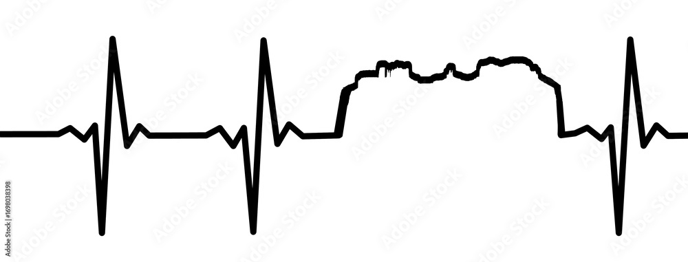 Fototapeta premium Electrocardiogram Waves - Death Valley