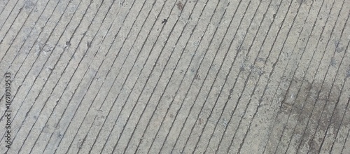 Urban Concrete Road Surface with Diagonal Lines