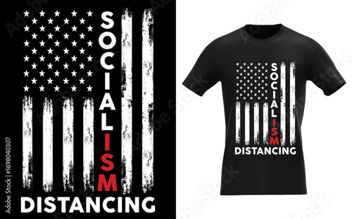 Practice Socialism Distancing Anti Socialism US Flag