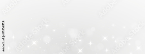 White magical dust with glow, shiny sparkling light, transparent stardust particles, bright glitter effect on festive background png.