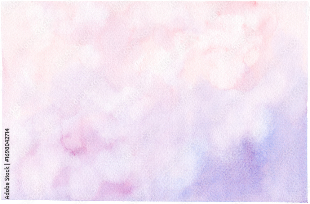 Fototapeta premium Cloudy Sky Watercolor Background with Hand-Painted Texture for Design and Decoration