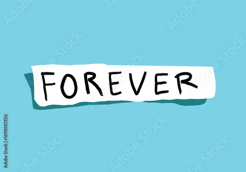 word forever poster design simple element design.eps