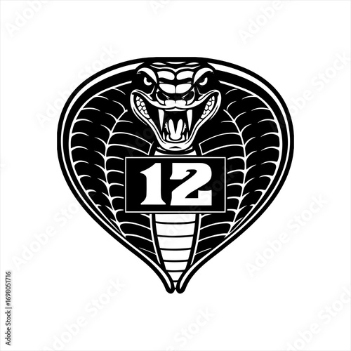 Fierce Cobra Head with Number 12 Emblem.