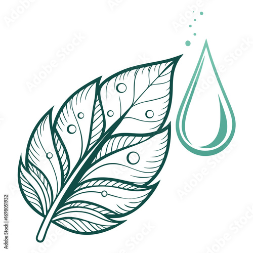 Eco friendly leaf logo with a soft green gradient representing nature and sustainability