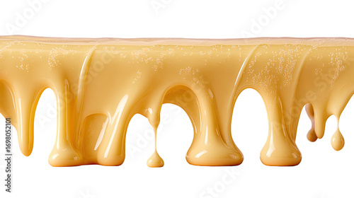 Dripping, light-yellow, viscous liquid