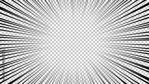 Black comic book transparent background