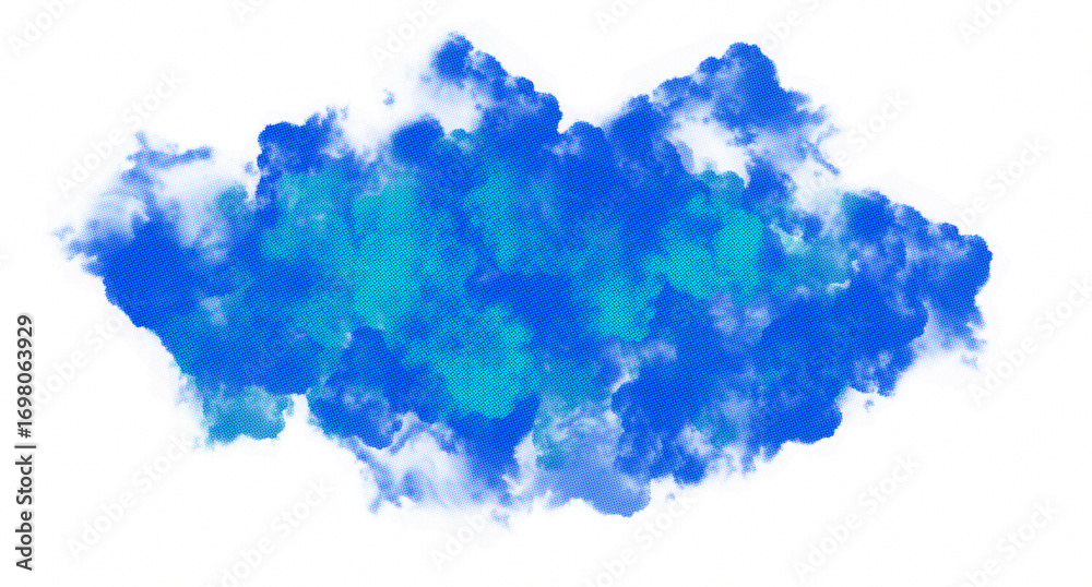 Obraz premium Abstract blue Smoke with Halftone Effect Design