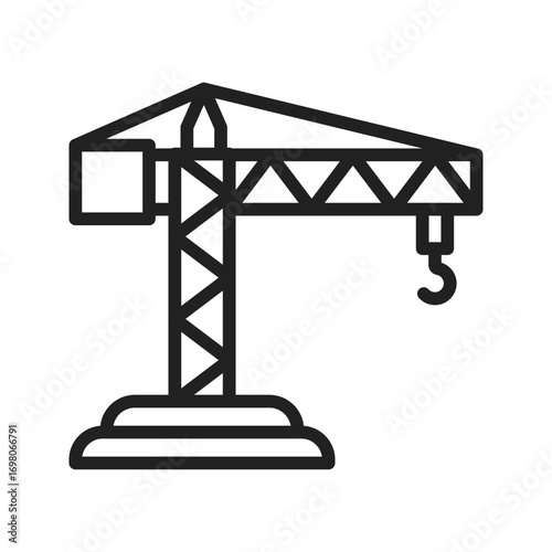 Construction Craneicon vector image. Suitable for mobile apps, web apps and print media.