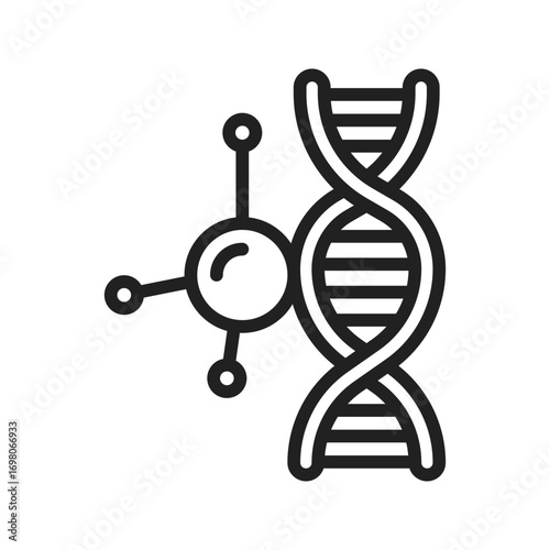 DNA Helixicon vector image. Suitable for mobile apps, web apps and print media.