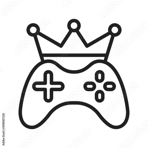 Game Crownicon vector image. Suitable for mobile apps, web apps and print media.
