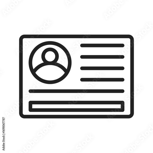 Internship ID Cardicon vector image. Suitable for mobile apps, web apps and print media.