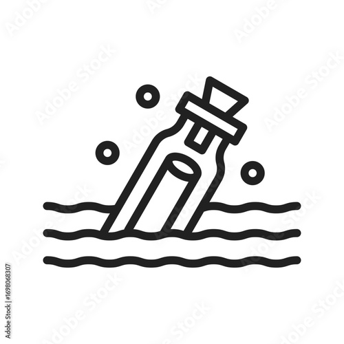 Message in a Bottleicon vector image. Suitable for mobile apps, web apps and print media.
